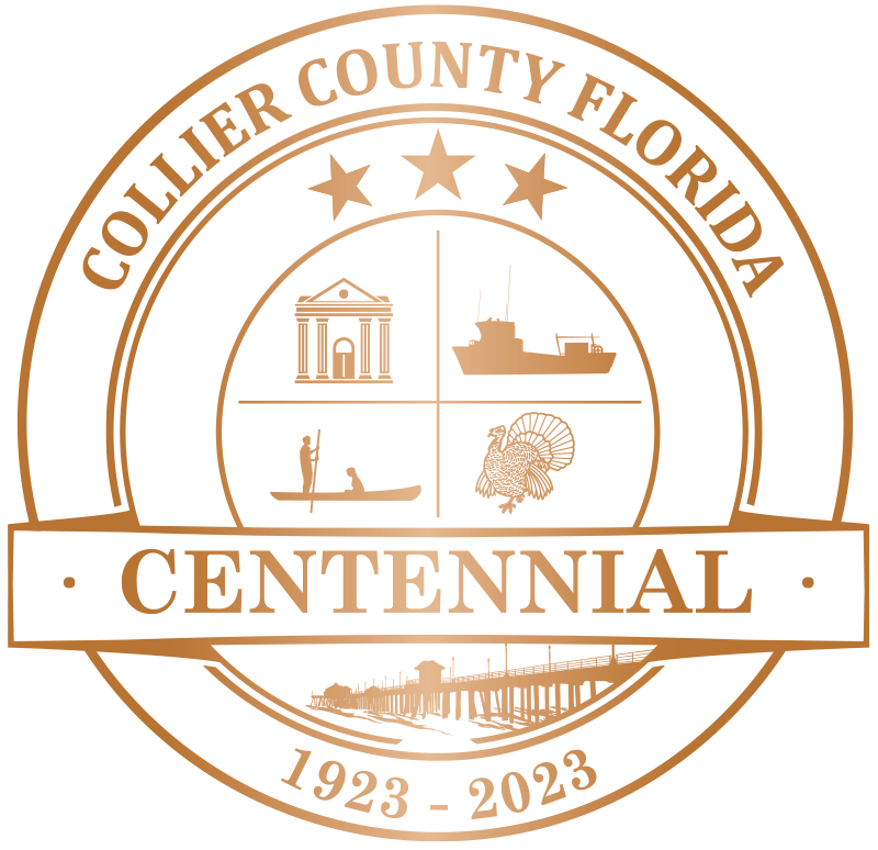 Copper Collier County centennial logo