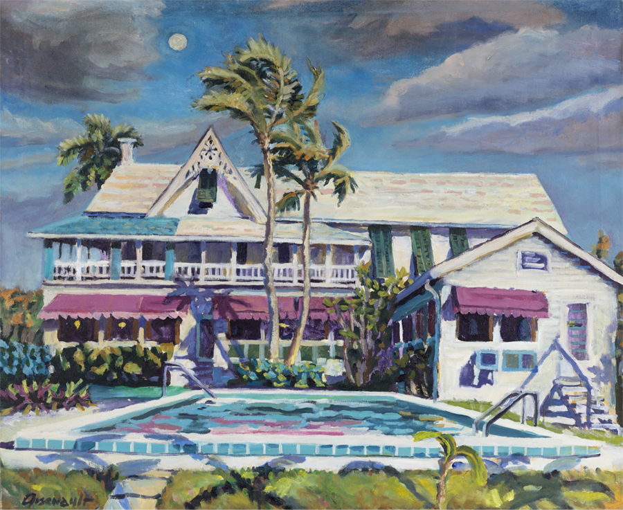 Paul Arsenault painting of the Old Marco Inn